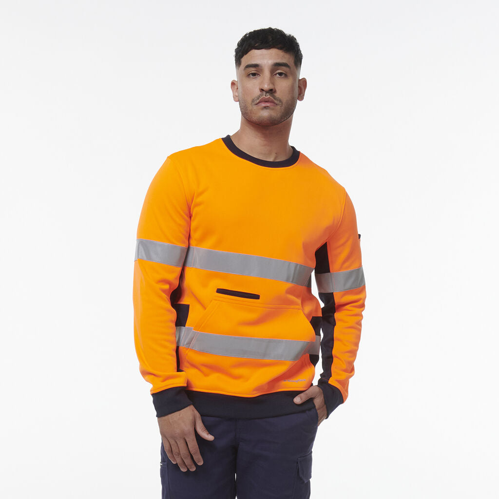KingGee K55058 Reflective Spliced Crew Neck Fleece