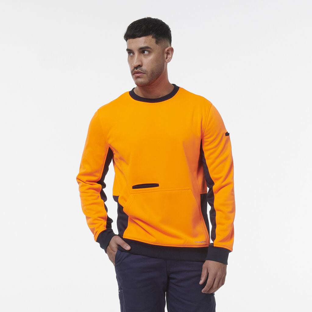 KingGee K55062 Hi Vis Spliced Crew Neck Fleece