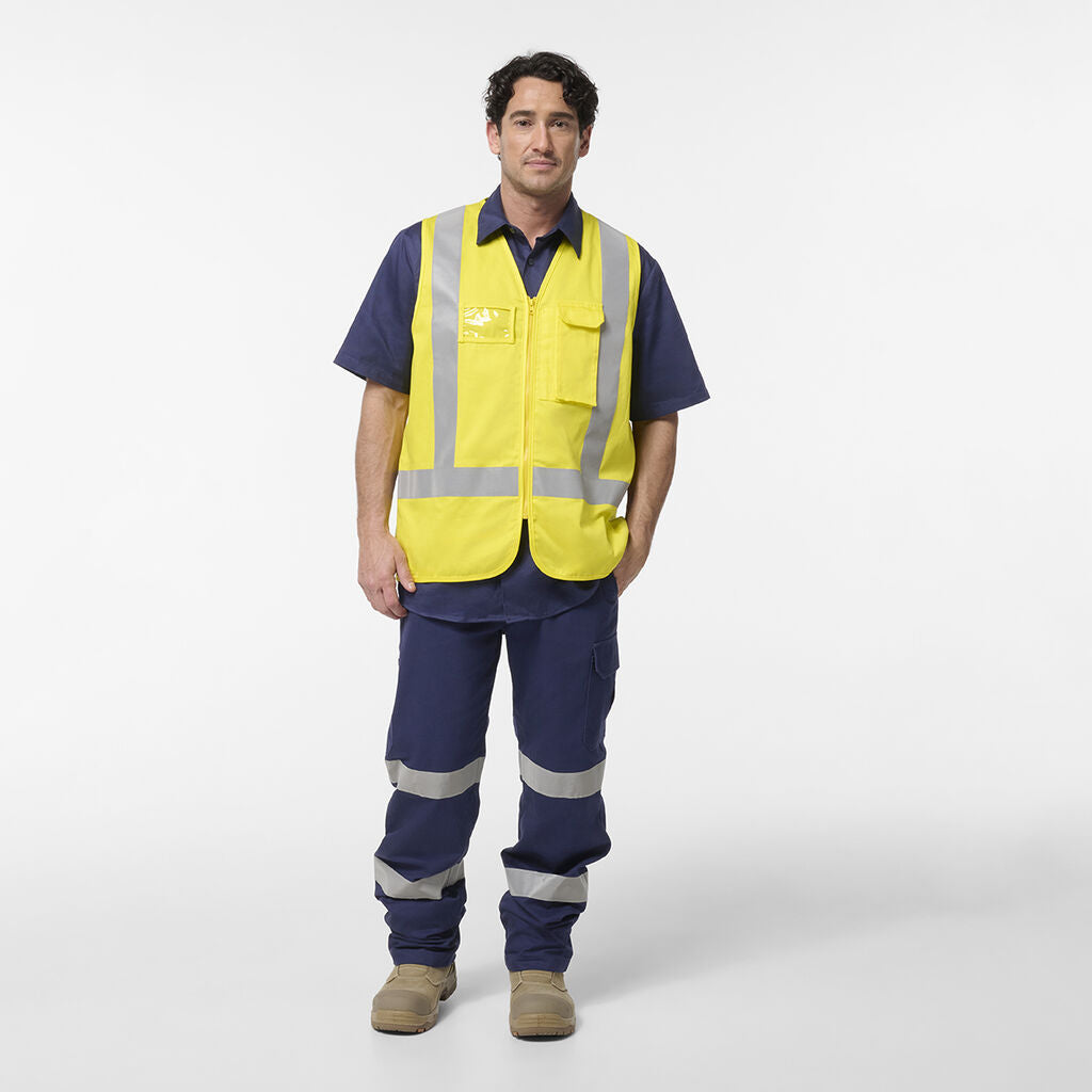 KingGee K57007 Originals Hi Vis X Back Cotton Drill Vest