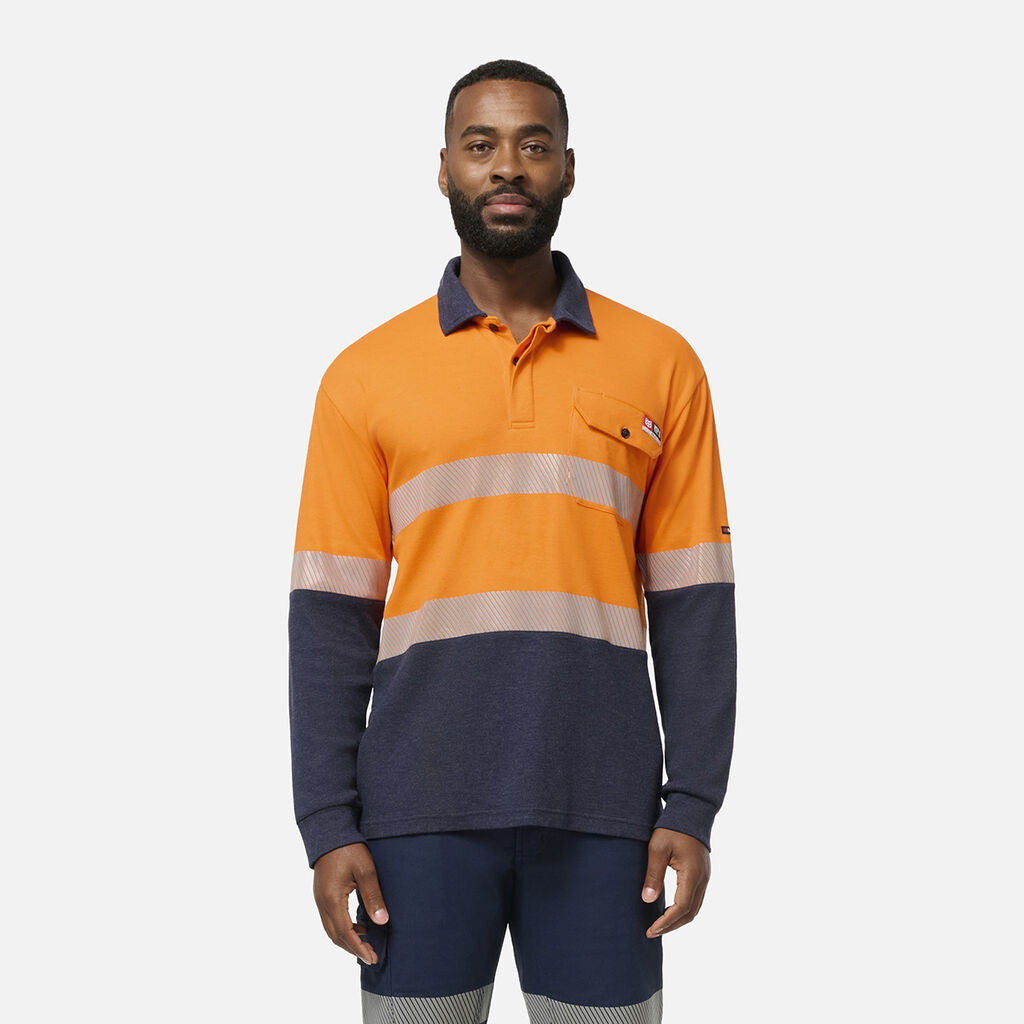 KingGee K84008 Shield Tec Fr Hi-vis Spliced Polo With Fr Tape