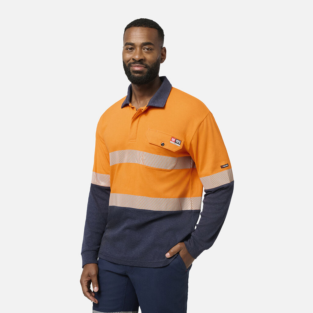 KingGee K84008 Shield Tec Fr Hi-vis Spliced Polo With Fr Tape