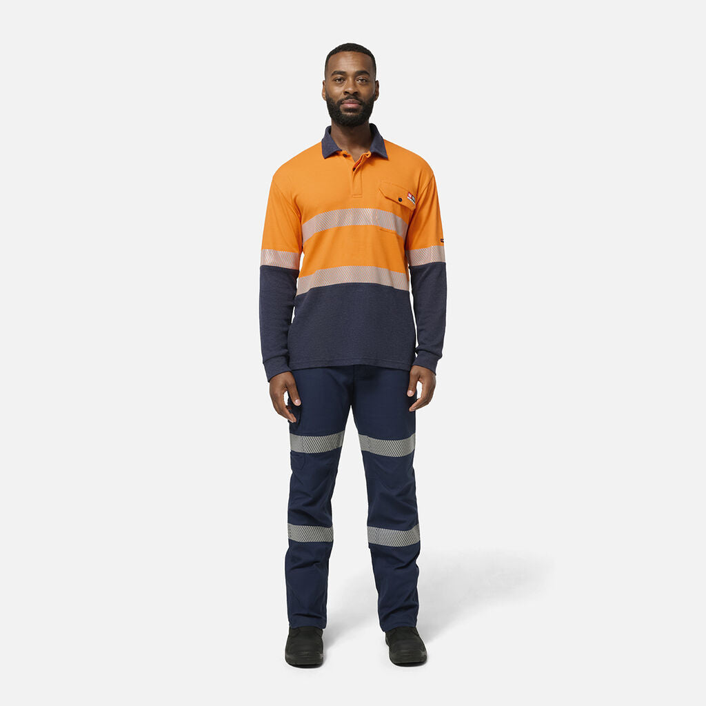 KingGee K84008 Shield Tec Fr Hi-vis Spliced Polo With Fr Tape
