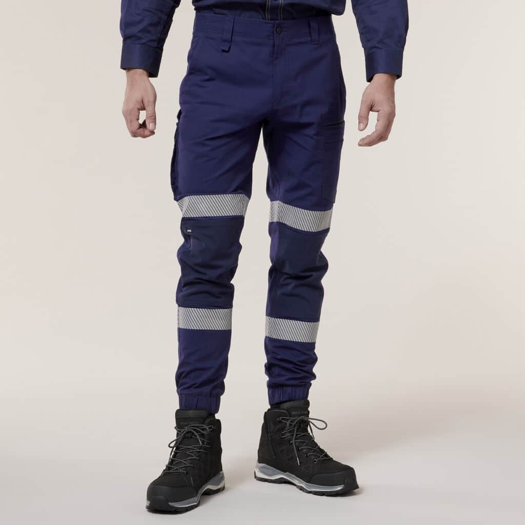 Hard Yakka Y02586 Raptor Cuff Pants With Tape-Navy