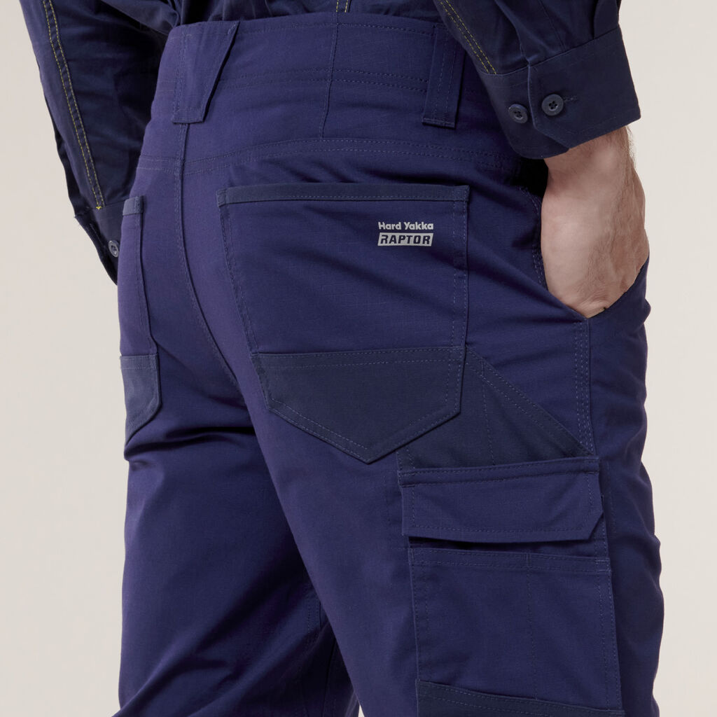 Hard Yakka Y02586 Raptor Cuff Pants With Tape-Navy