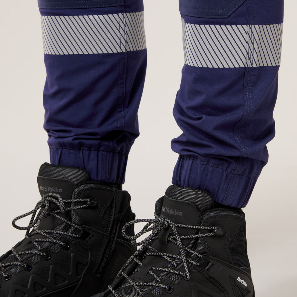 Hard Yakka Y02586 Raptor Cuff Pants With Tape-Navy