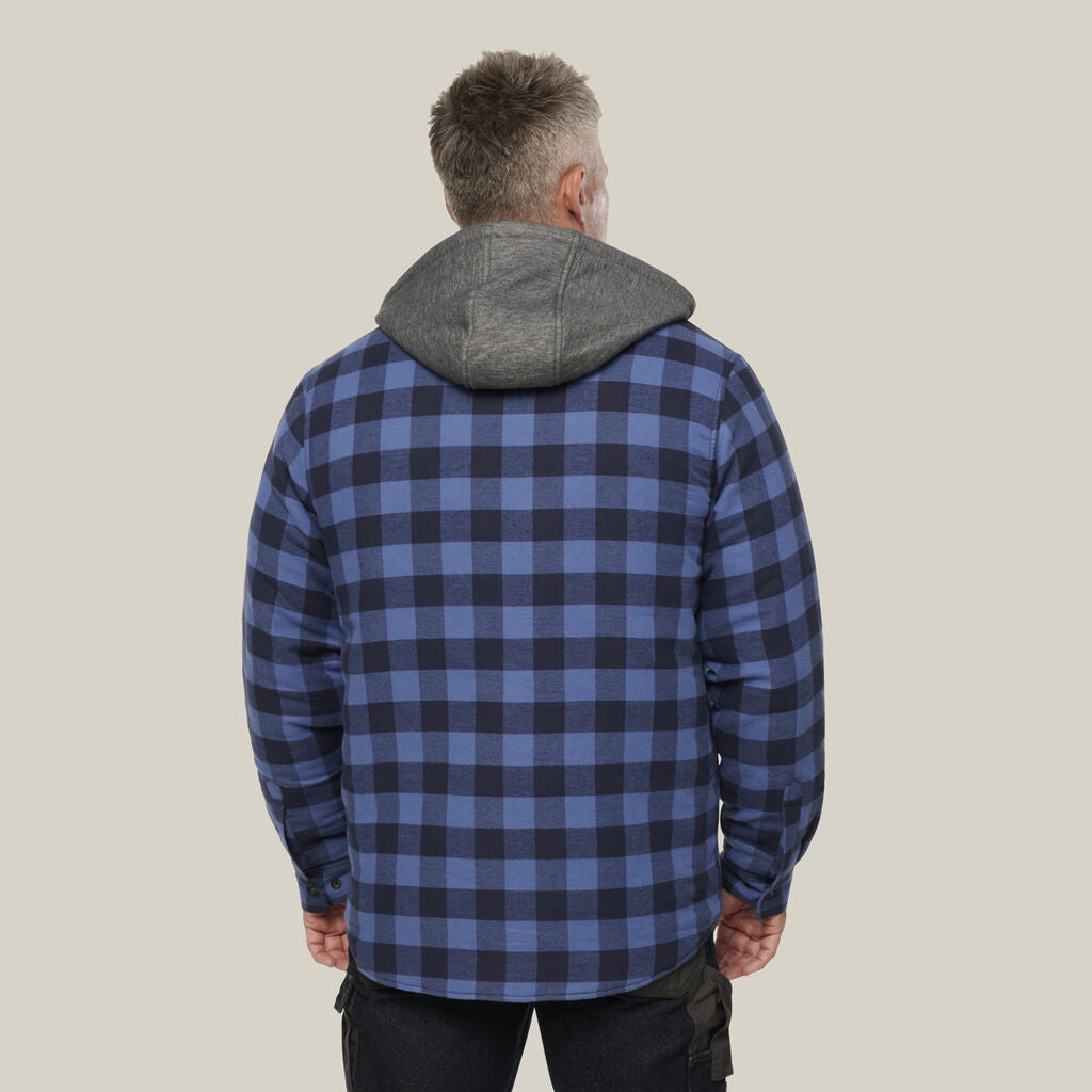 Hard Yakka Y06690 Quilted Flannel Hooded Shacket