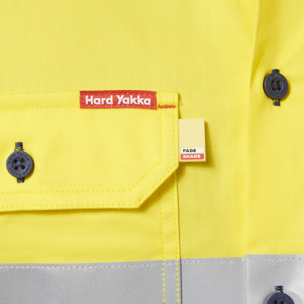 Hard Yakka Y07754 Short Sleeve Hi Vis 2 Tone Taped Vented Shirt