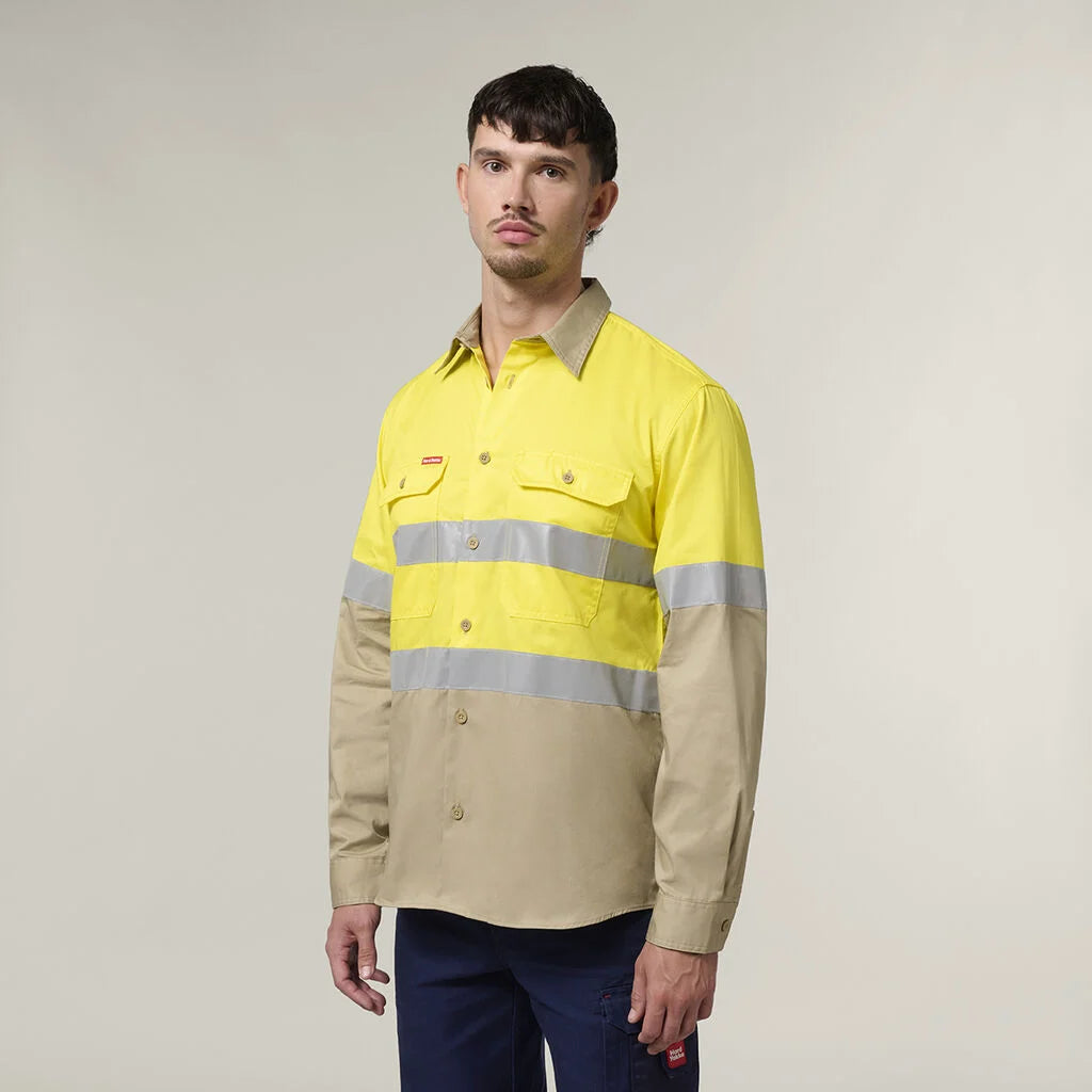 Hard Yakka Y07940 Core L/S 2tone Taped Vented Shirt