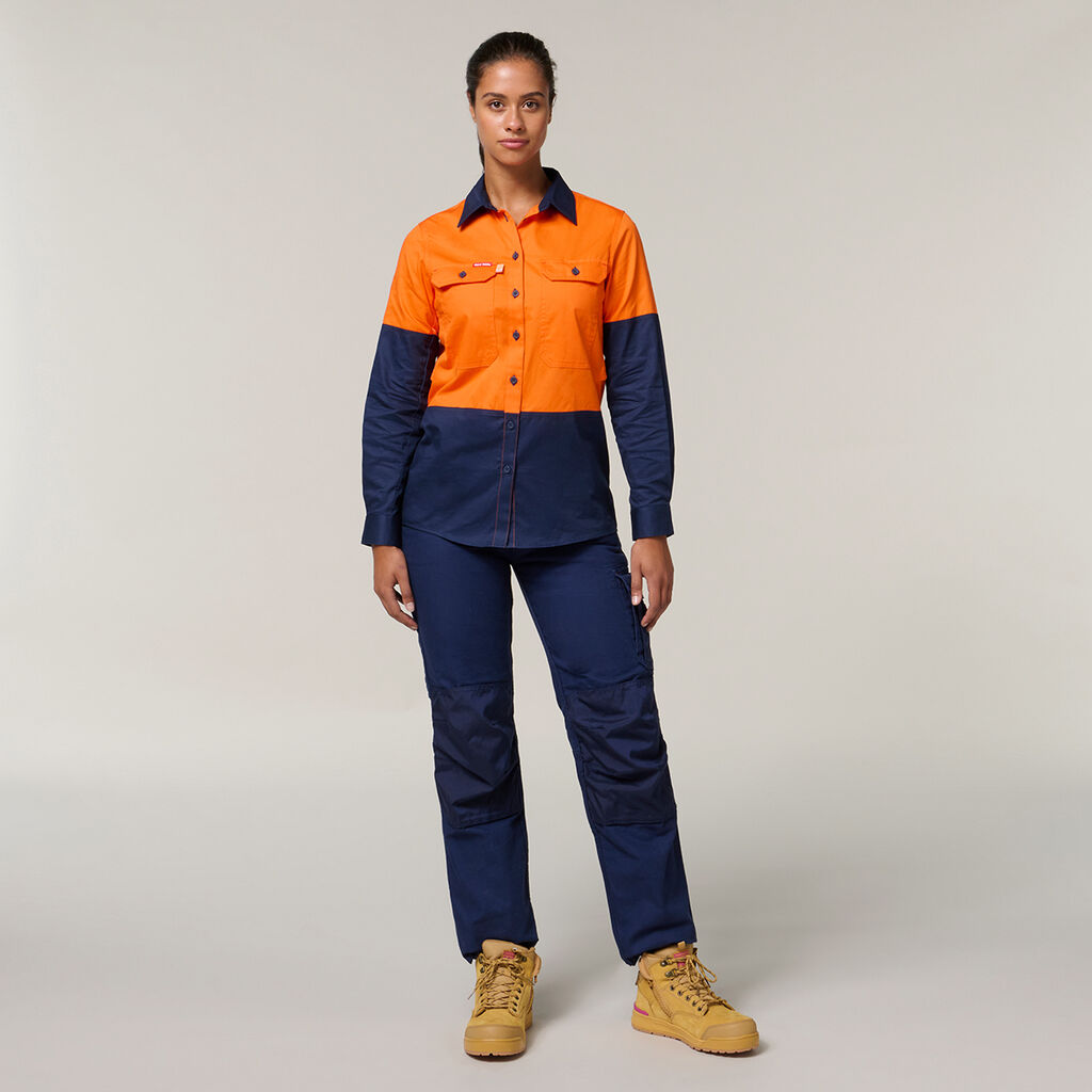 Hard Yakka Y08225 Women's Koolgear Hi-vis Ventilated L/S Shirt