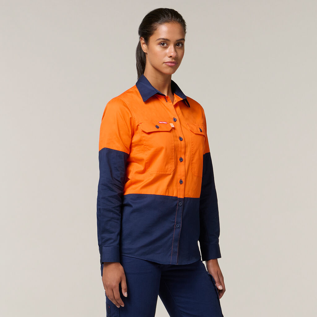 Hard Yakka Y08225 Women's Koolgear Hi-vis Ventilated L/S Shirt