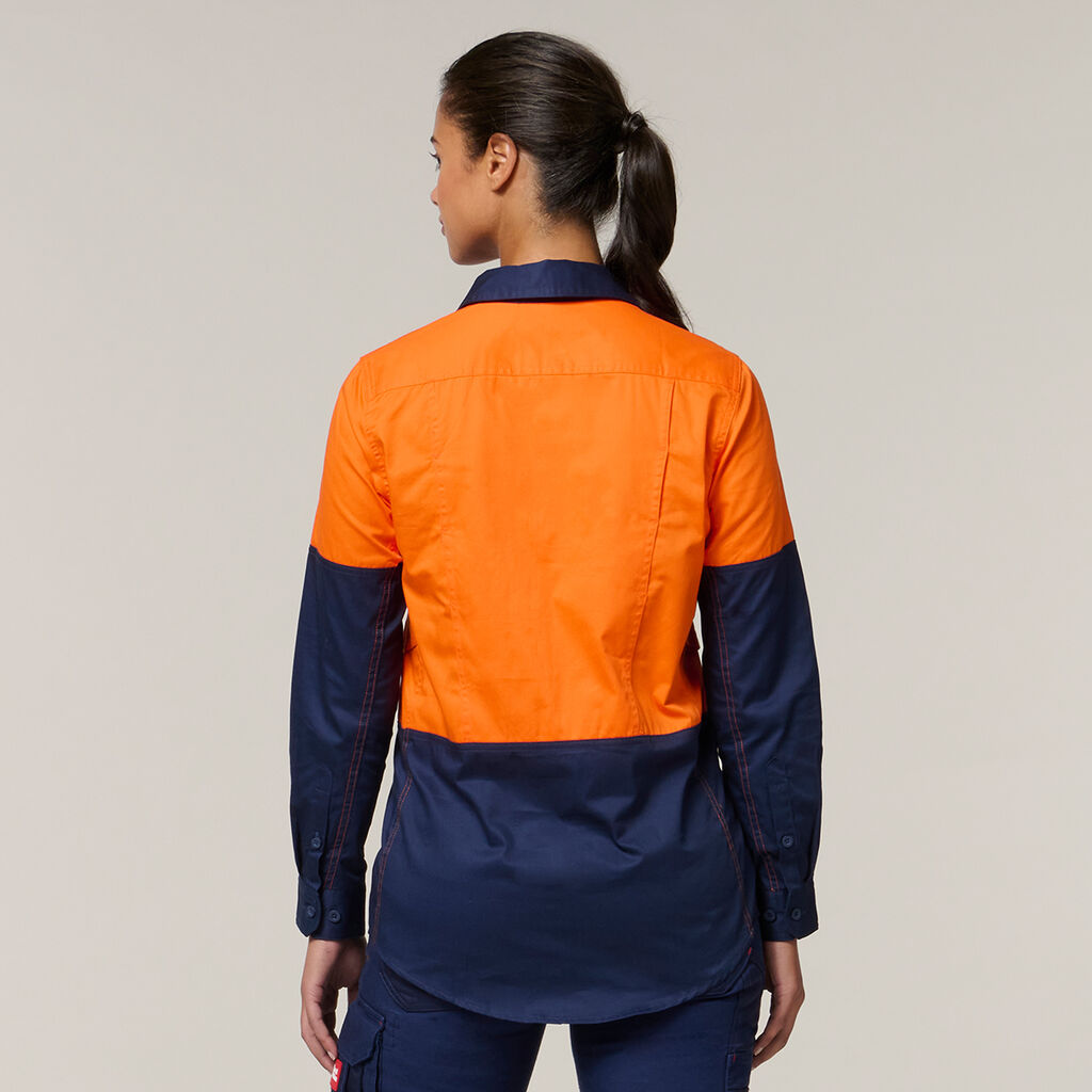 Hard Yakka Y08225 Women's Koolgear Hi-vis Ventilated L/S Shirt
