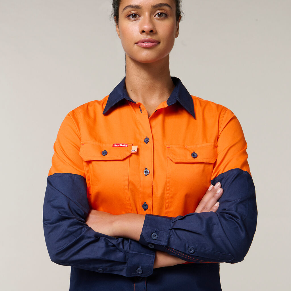 Hard Yakka Y08225 Women's Koolgear Hi-vis Ventilated L/S Shirt
