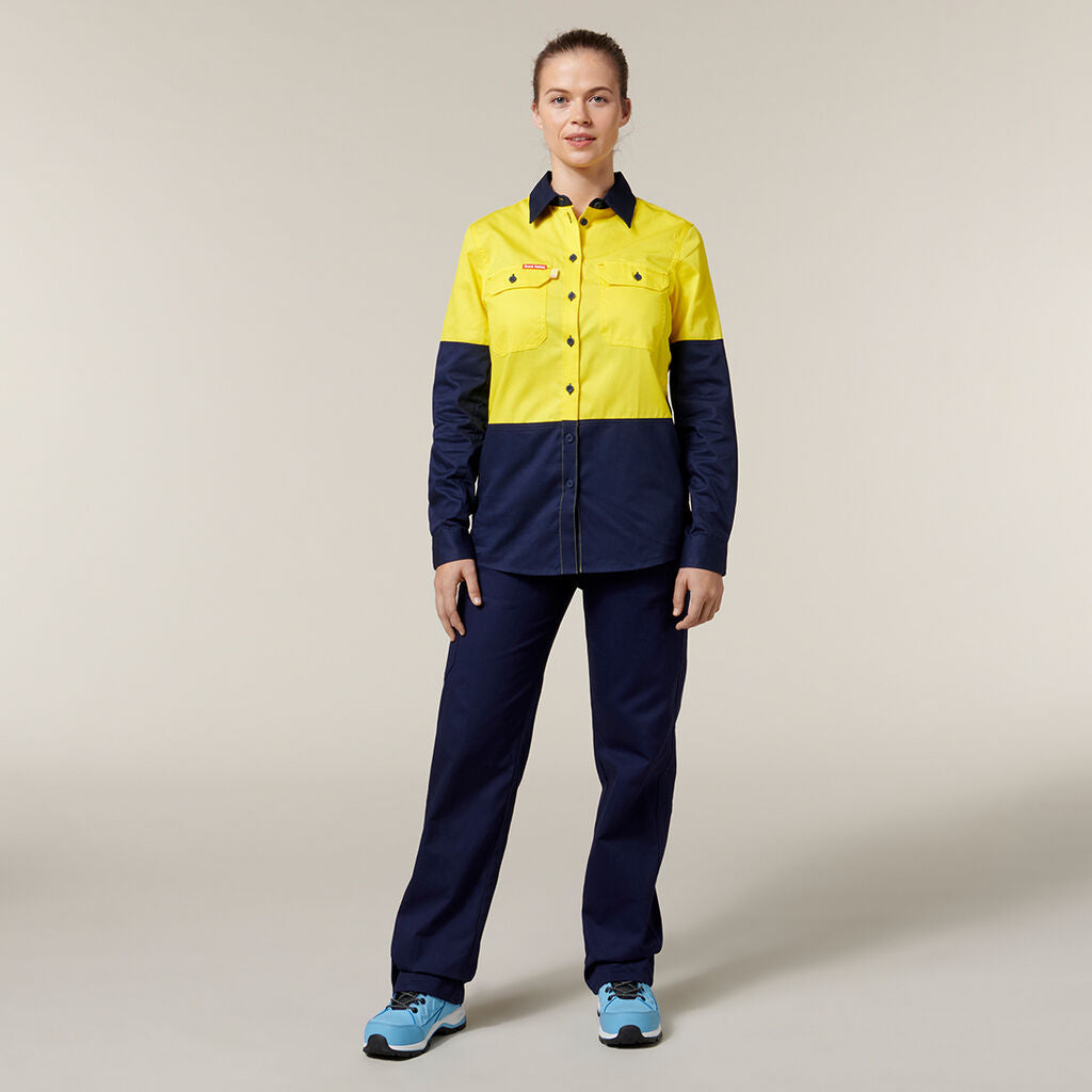 Hard Yakka Y08225 Women's Koolgear Hi-vis Ventilated L/S Shirt