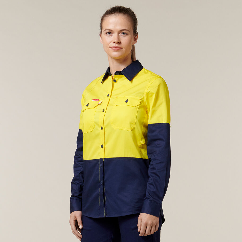 Hard Yakka Y08225 Women's Koolgear Hi-vis Ventilated L/S Shirt