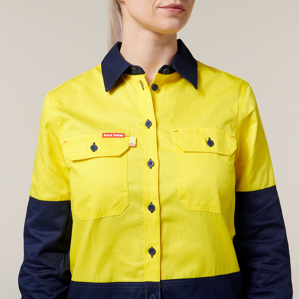 Hard Yakka Y08225 Women's Koolgear Hi-vis Ventilated L/S Shirt