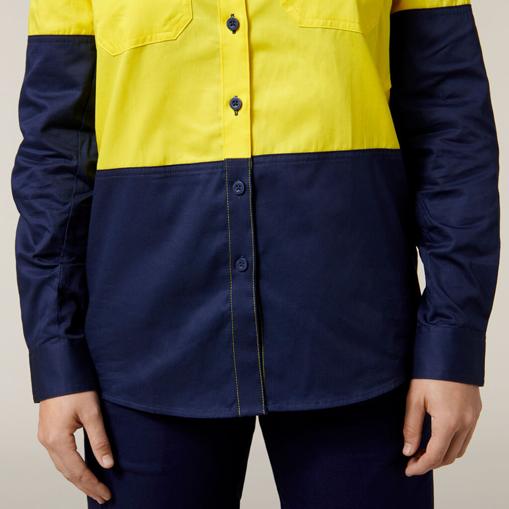 Hard Yakka Y08225 Women's Koolgear Hi-vis Ventilated L/S Shirt