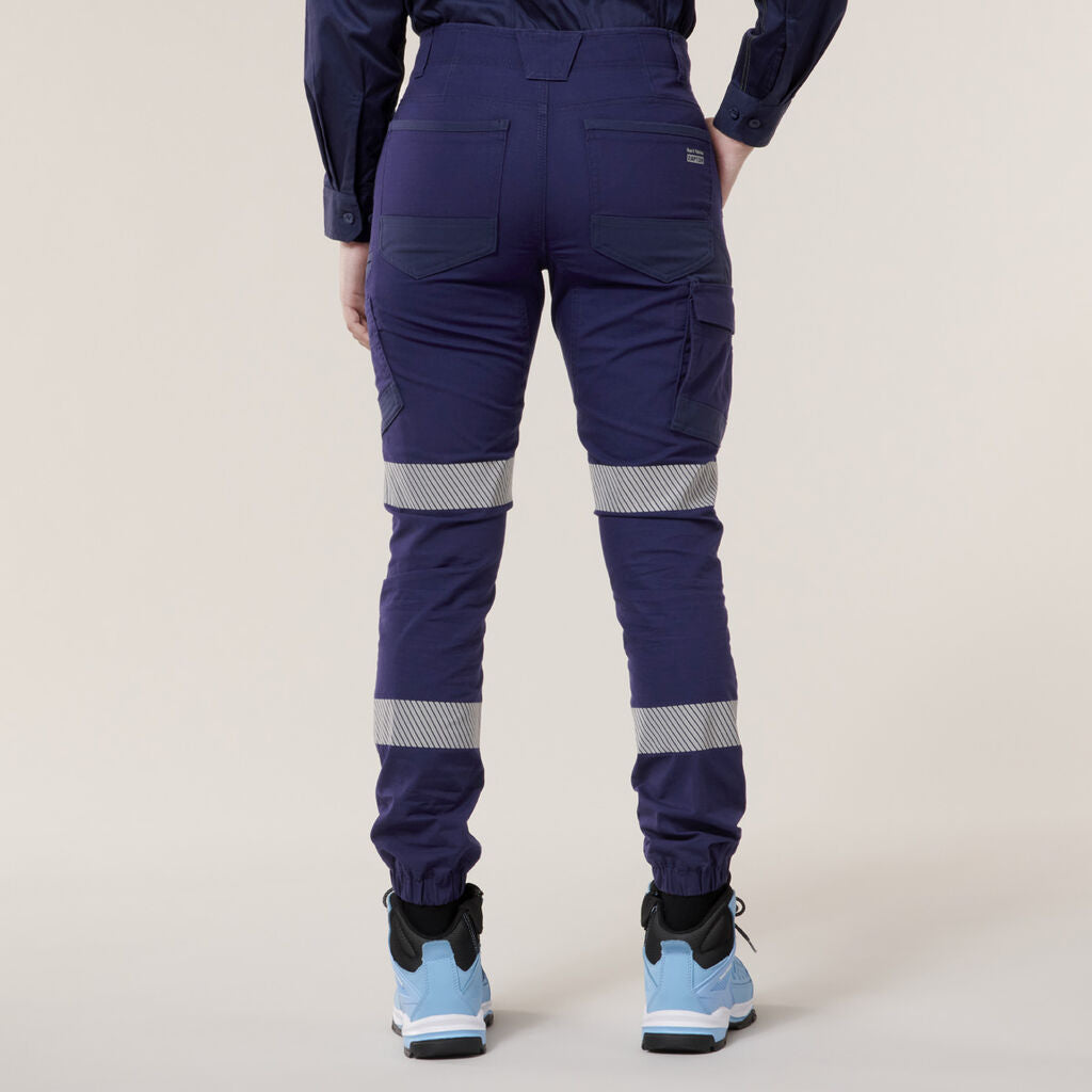 Hard Yakka Y08411 Women's Raptor Cuff Pants With Tape-Navy