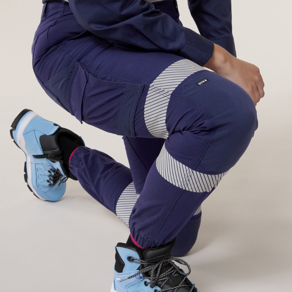 Hard Yakka Y08411 Women's Raptor Cuff Pants With Tape-Navy
