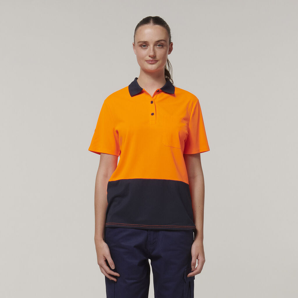 Hard Yakka Y08601 Women's Short Sleeve Hi Vis Polo