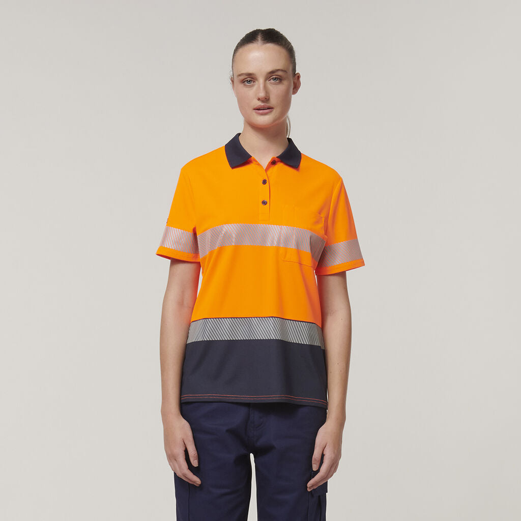 Hard Yakka Y08602 Women's Short Sleeve Hi Vis Taped Polo
