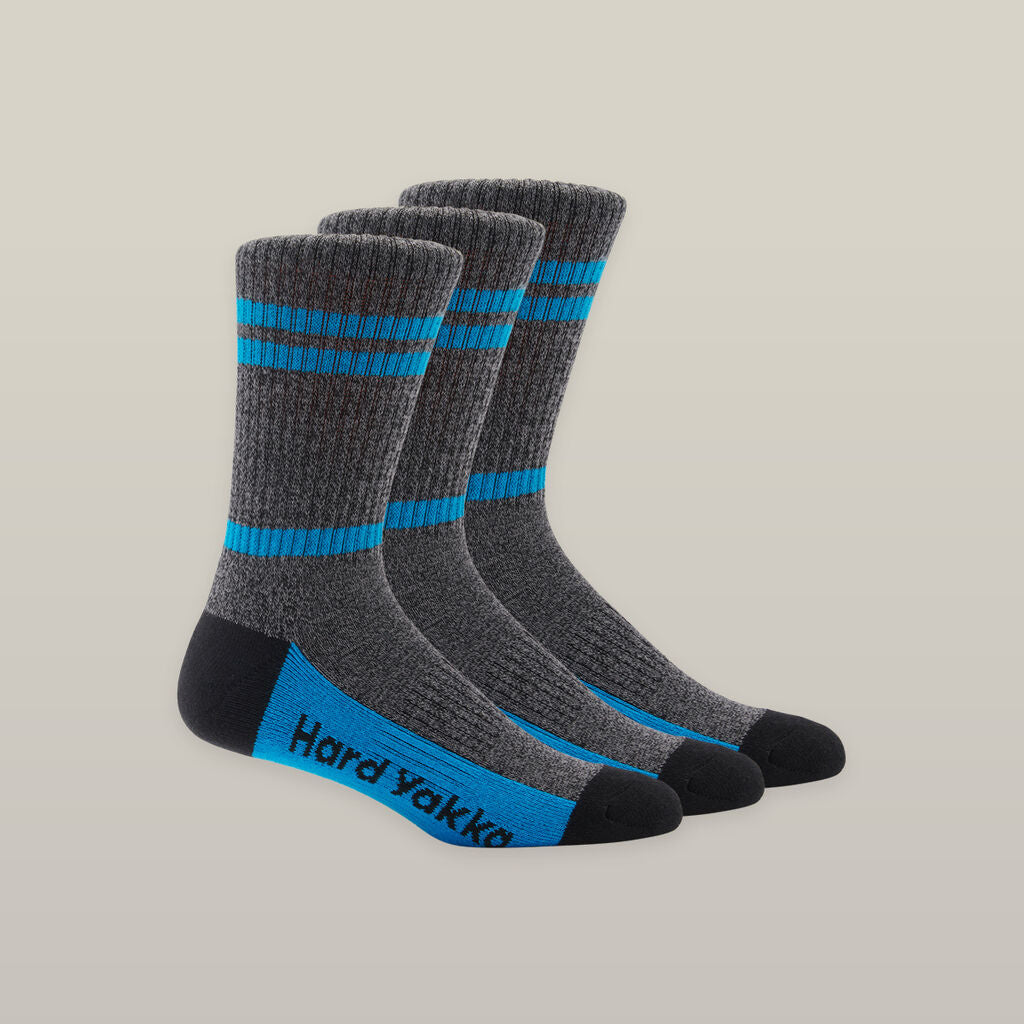 Hard Yakka Y08606 Women's 3pk Crew Socks