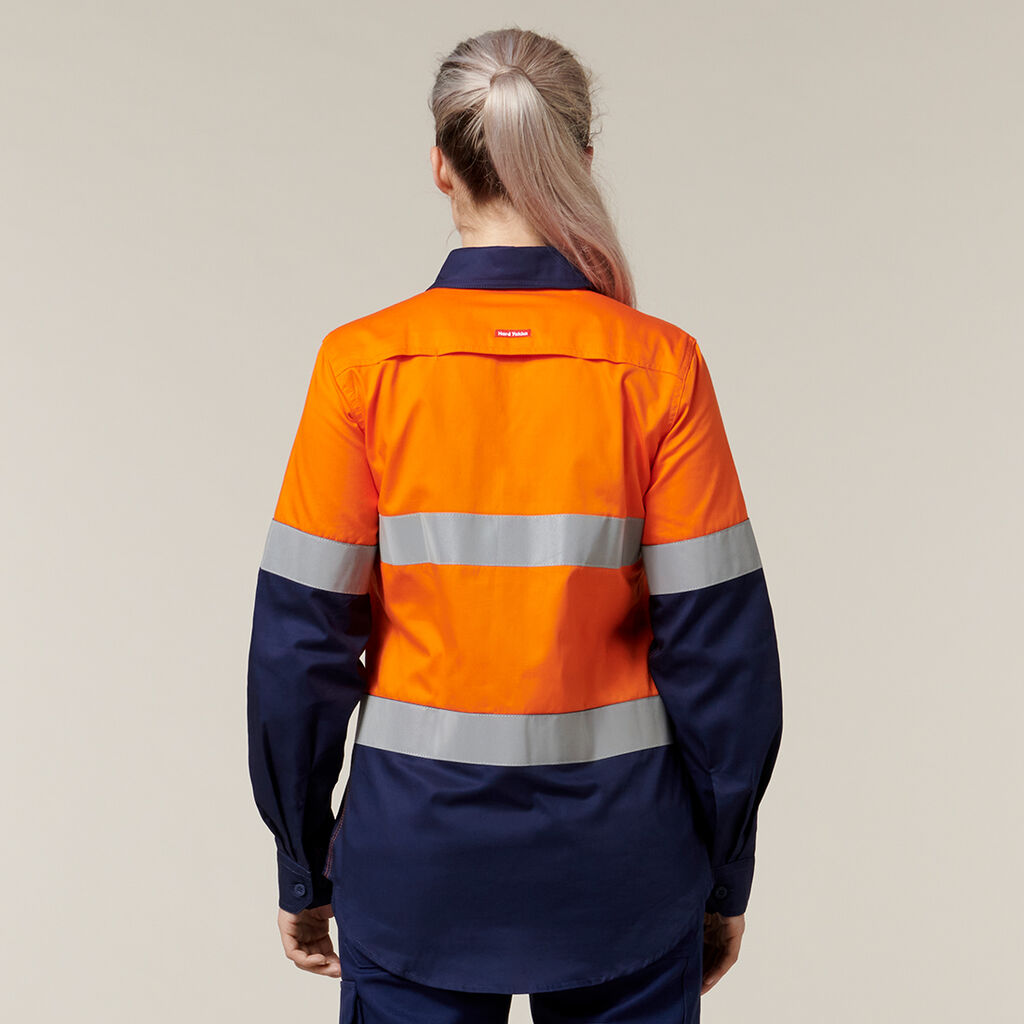 Hard Yakka Y08805 Core Women's Hi-vis Lightweight 2tone Taped Shirt
