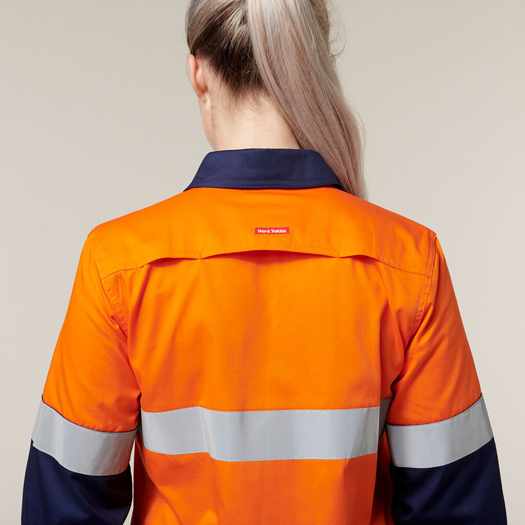 Hard Yakka Y08805 Core Women's Hi-vis Lightweight 2tone Taped Shirt