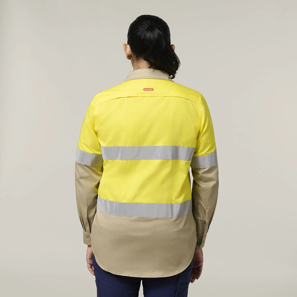 Hard Yakka Y08805 Core Women's Hi-vis Lightweight 2tone Taped Shirt