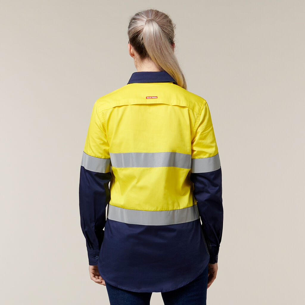 Hard Yakka Y08805 Core Women's Hi-vis Lightweight 2tone Taped Shirt
