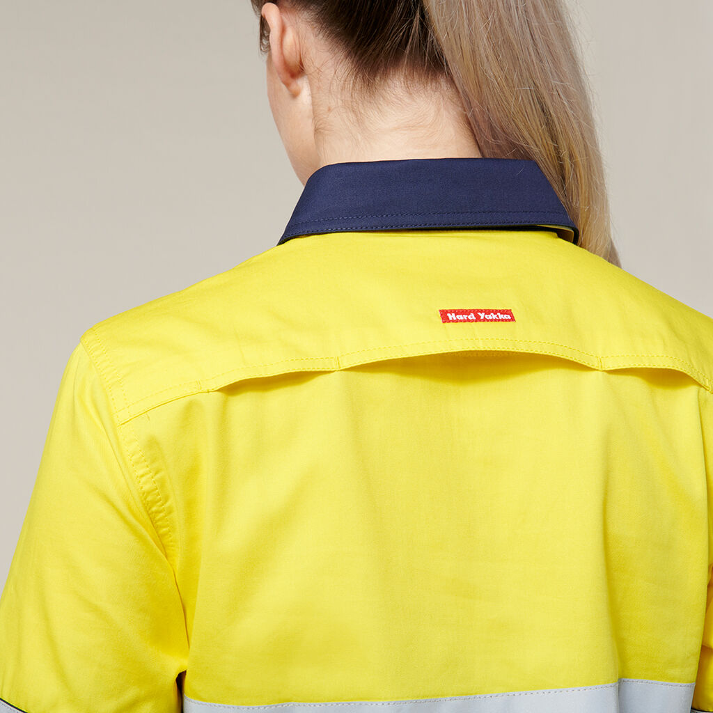 Hard Yakka Y08805 Core Women's Hi-vis Lightweight 2tone Taped Shirt