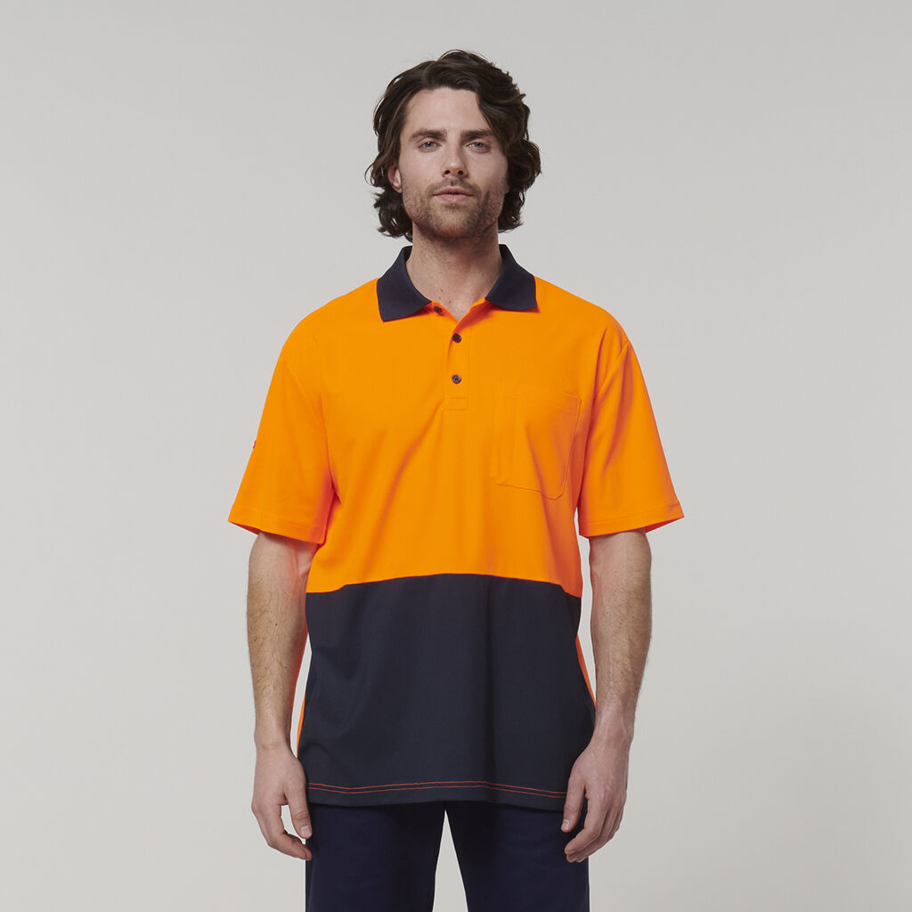 Hard Yakka Y19616 Men's Short Sleeve Hi Vis Polo