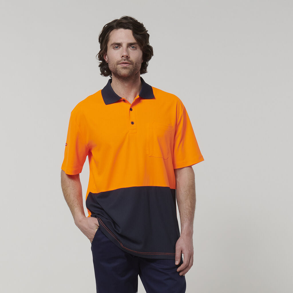 Hard Yakka Y19616 Men's Short Sleeve Hi Vis Polo