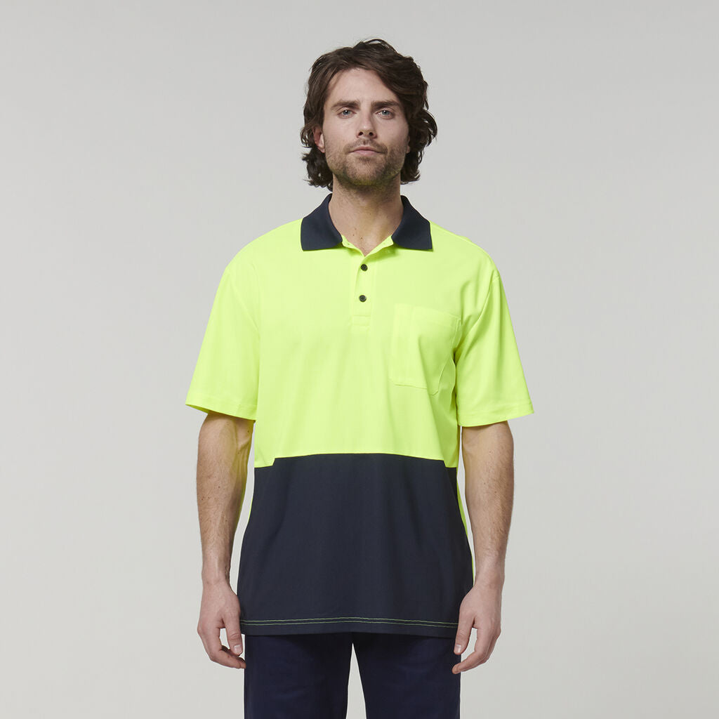Hard Yakka Y19616 Men's Short Sleeve Hi Vis Polo