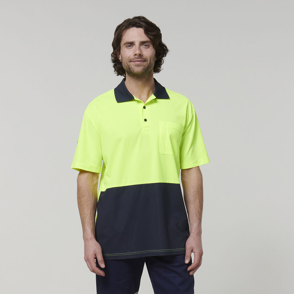 Hard Yakka Y19616 Men's Short Sleeve Hi Vis Polo