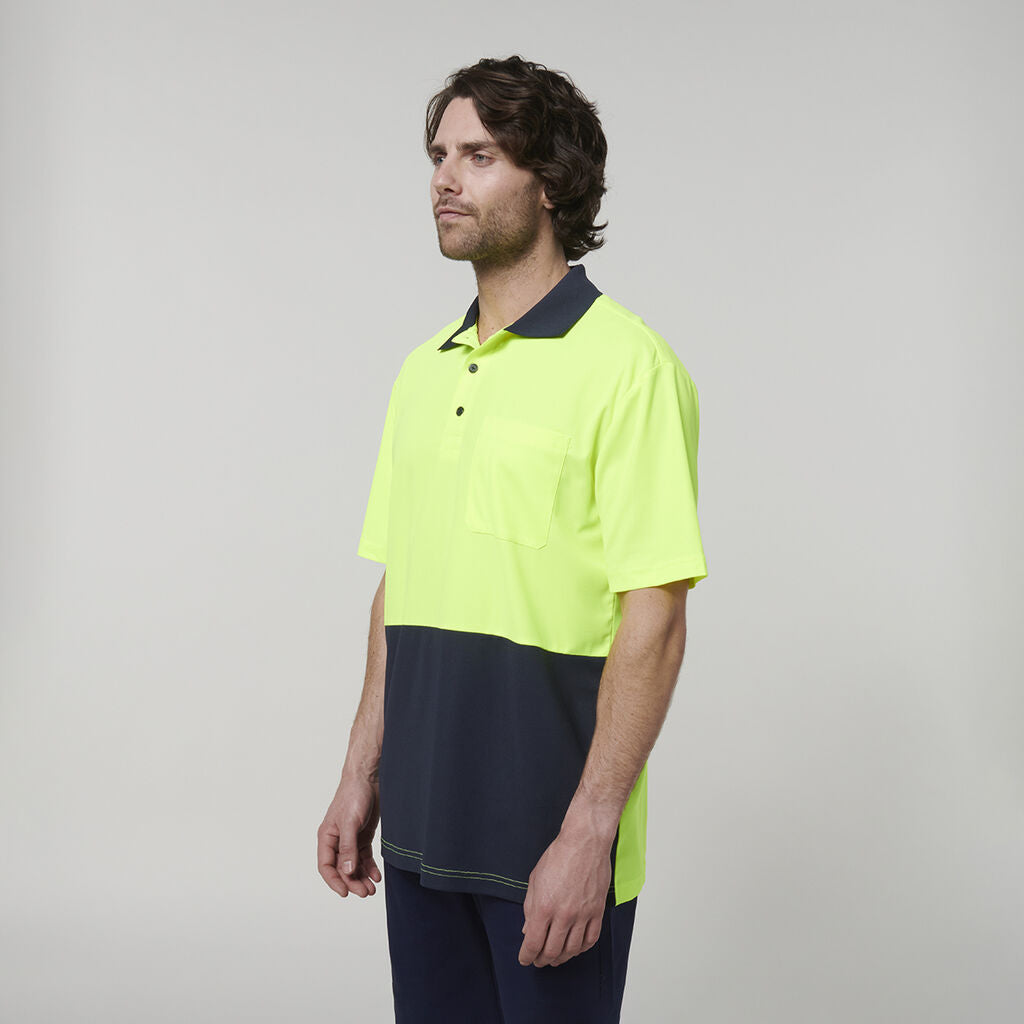 Hard Yakka Y19616 Men's Short Sleeve Hi Vis Polo
