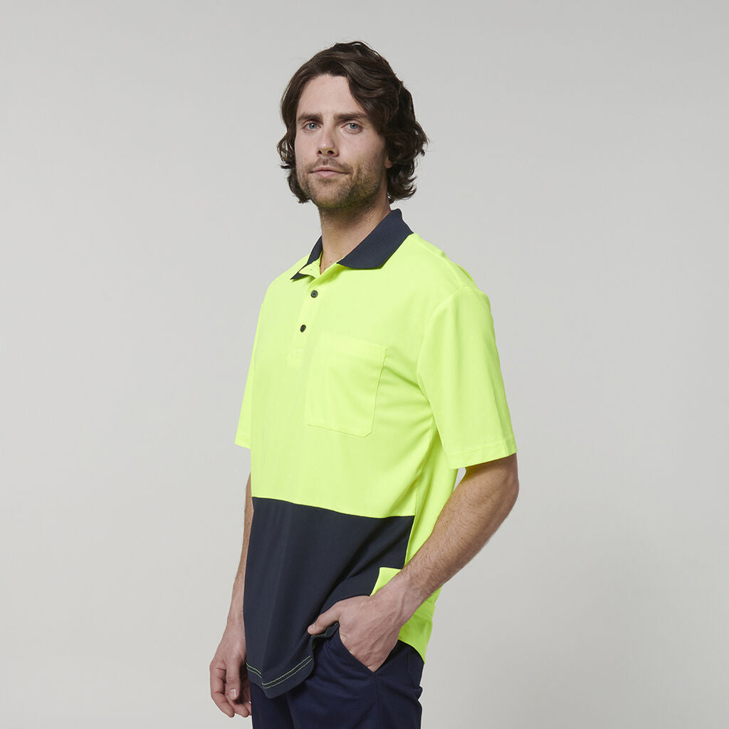 Hard Yakka Y19616 Men's Short Sleeve Hi Vis Polo