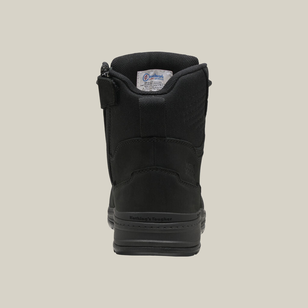 Hard Yakka Y60138 Evolution Lace up & Side Zip 6" Steel Toe Safety Boot - Black