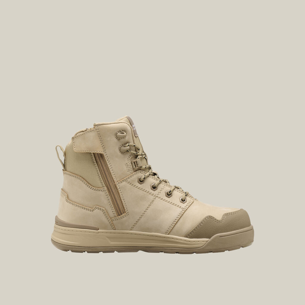 Hard Yakka Y60139 Evolution Lace up & Side Zip 6" Steel Toe Safety Boot - Sand