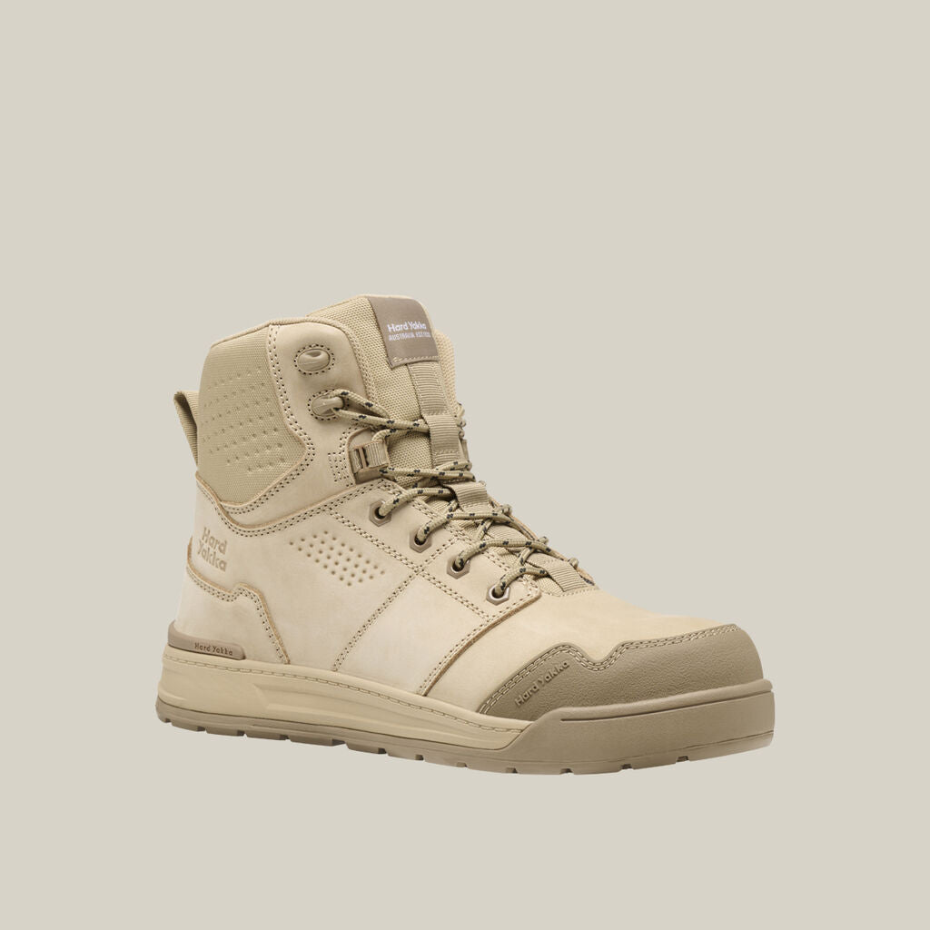 Hard Yakka Y60139 Evolution Lace up & Side Zip 6" Steel Toe Safety Boot - Sand