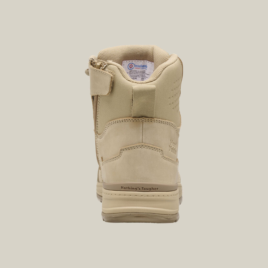 Hard Yakka Y60139 Evolution Lace up & Side Zip 6" Steel Toe Safety Boot - Sand