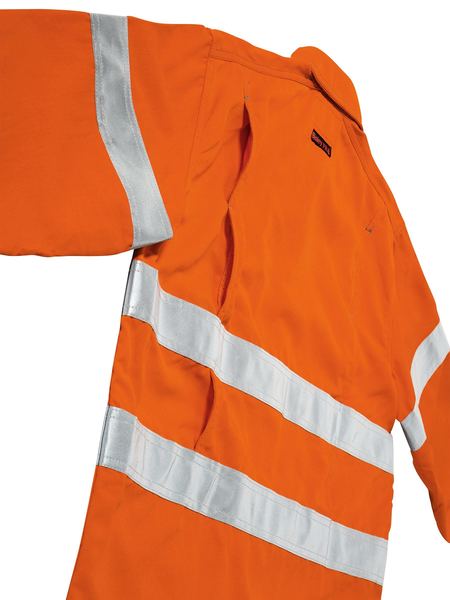 Bisley BS8081T Tencate Tecasafe® Plus 700 Taped Hi-vis Fr Vented Long Sleeve Shirt-Orange