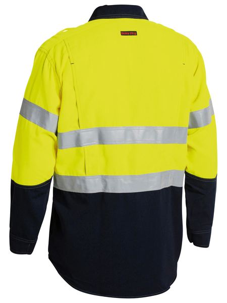 Bisley BS8082T Tencate Tecasafe® Plus 700 Taped Two Tone Hi-vis Fr Vented L/S Shirt