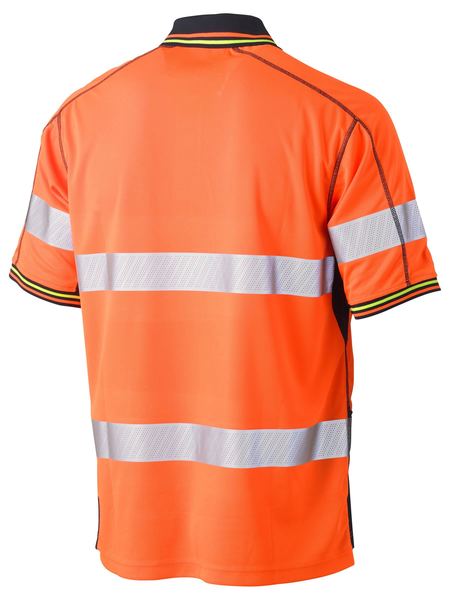 Bisley BK1219T Taped Two Tone Hi-vis Polyester Mesh S/s Polo Shirt