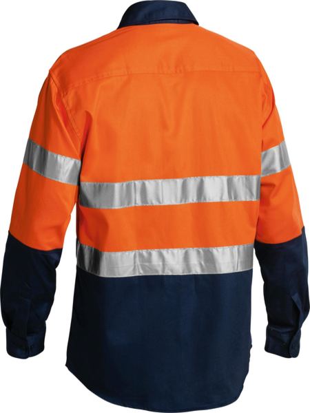 Bisley BT6456 Two Tone Hi-vis 3m Reflective Tape L/S Shirt