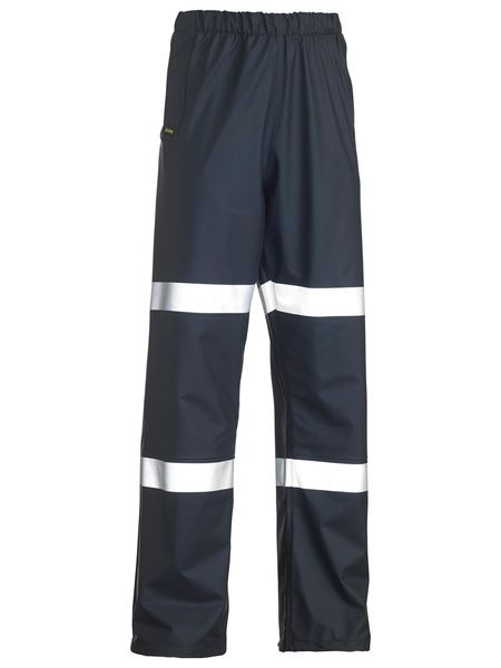 Bisley BP6936T Taped Stretch PU Rain Pants-Navy