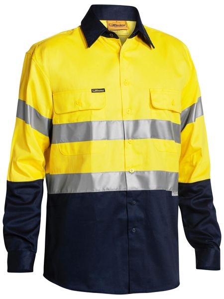 Bisley BT6456 Two Tone Hi-vis 3m Reflective Tape L/S Shirt
