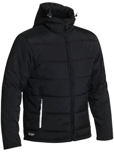 Bisley BJ6928 Puffer Jacket With Adjustable Hood-Black