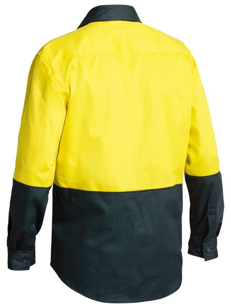 Bisley BSC6267 Two Tone Closed Front Hi-vis Drill L/s Shirt