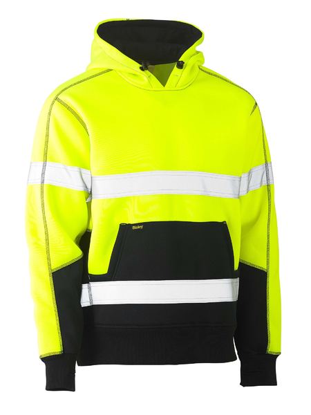 Bisley BK6619T Taped Hi-vis Two Tone Fleece Pullover Hoodie