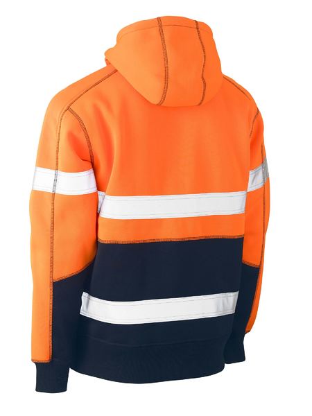 Bisley BK6619T Taped Hi-vis Two Tone Fleece Pullover Hoodie